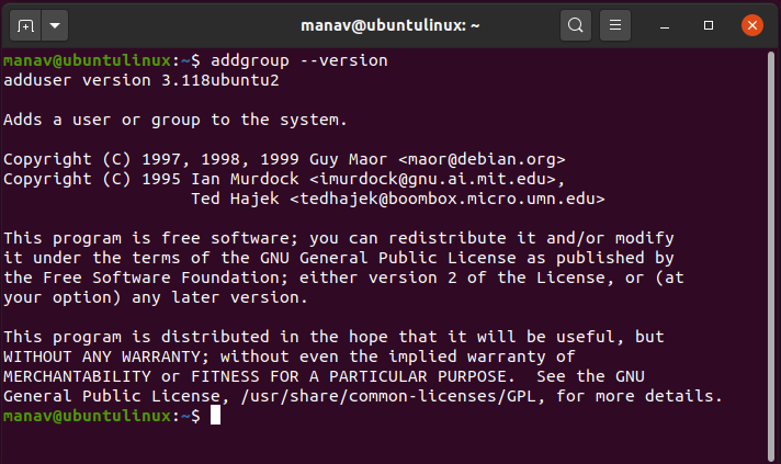 Groupadd Command Example